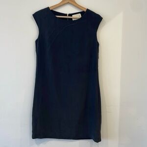 Cynthia Rowley Silk Dress Sleeveless Mini Shift Elegant Minimalist Black 6